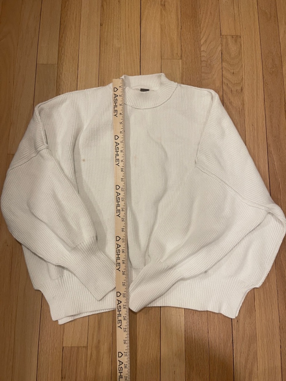 Free people Classic women’s  Crewneck Sweater - White oversized size XS - Picture 6 of 7